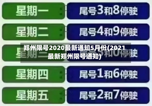 郑州限号2020最新通知5月份(2021最新郑州限号通知)