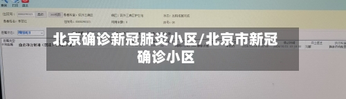 北京确诊新冠肺炎小区/北京市新冠确诊小区-第2张图片