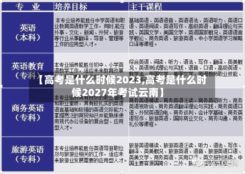 【高考是什么时候2023,高考是什么时候2027年考试云南】-第3张图片