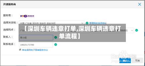 【深圳车辆违章打单,深圳车辆违章打单流程】-第3张图片
