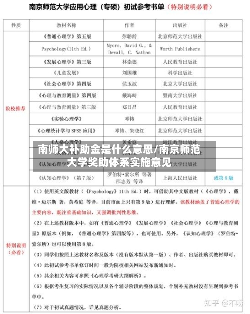南师大补助金是什么意思/南京师范大学奖助体系实施意见
