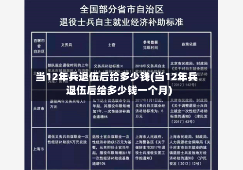 当12年兵退伍后给多少钱(当12年兵退伍后给多少钱一个月)