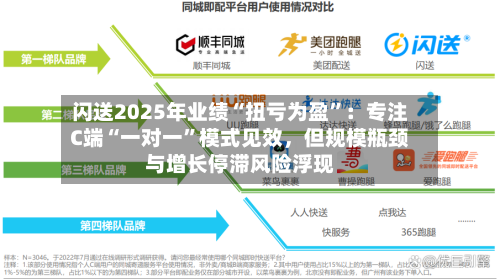 闪送2025年业绩“扭亏为盈”：专注C端“一对一”模式见效，但规模瓶颈与增长停滞风险浮现