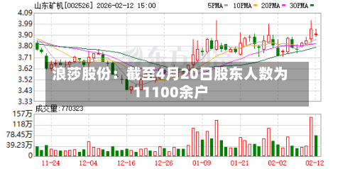 浪莎股份：截至4月20日股东人数为11100余户