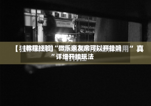 [教程经验]“微乐亲友房可以开挂吗	”详细开挂玩法-第2张图片