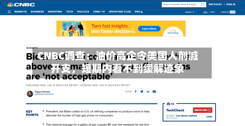 CNBC调查：油价高企令美国人削减开支，短期内看不到缓解迹象