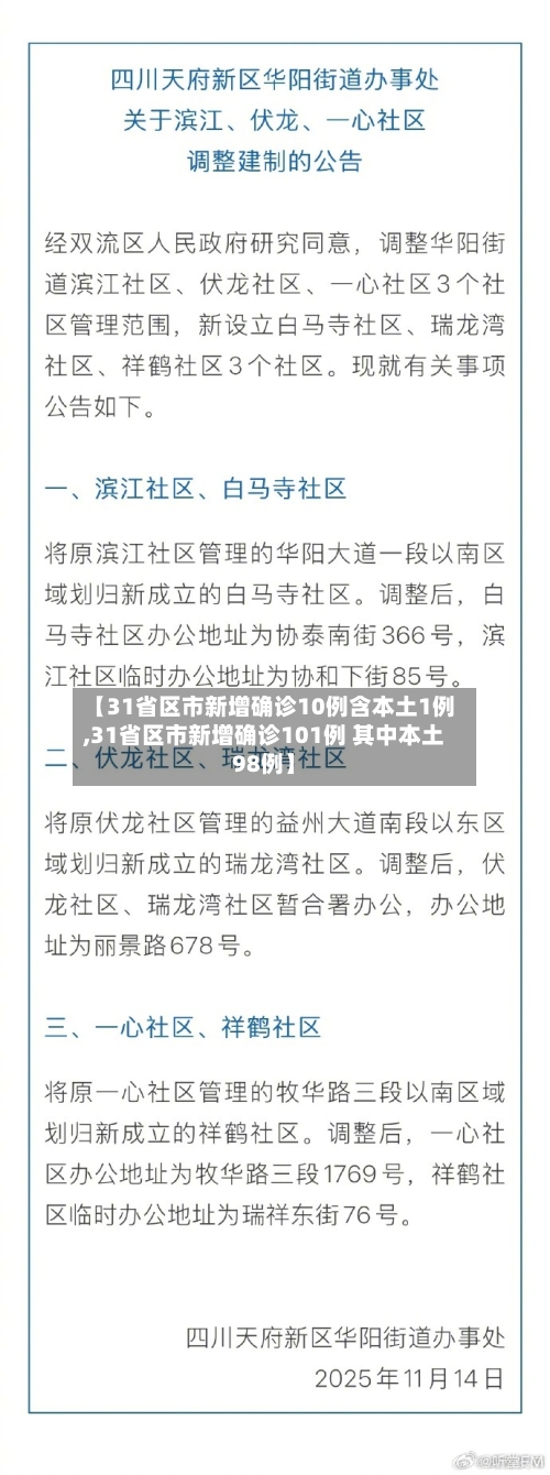 【31省区市新增确诊10例含本土1例,31省区市新增确诊101例 其中本土98例】-第3张图片