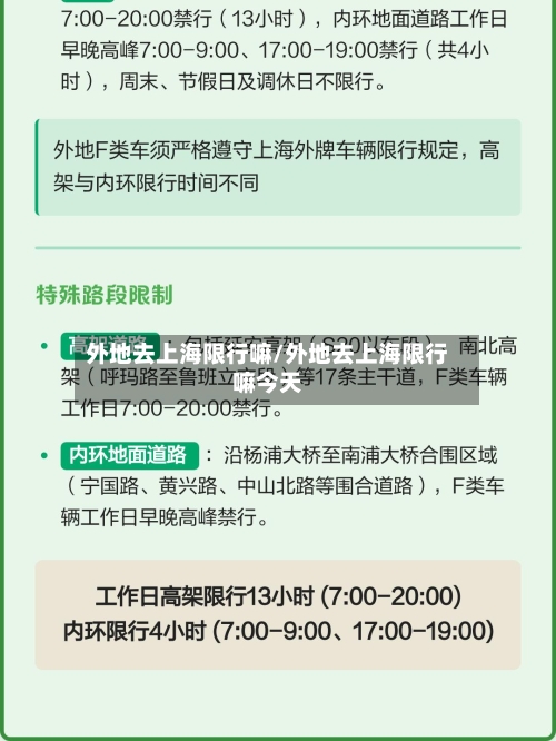 外地去上海限行嘛/外地去上海限行嘛今天