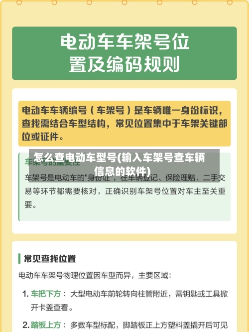 怎么查电动车型号(输入车架号查车辆信息的软件)