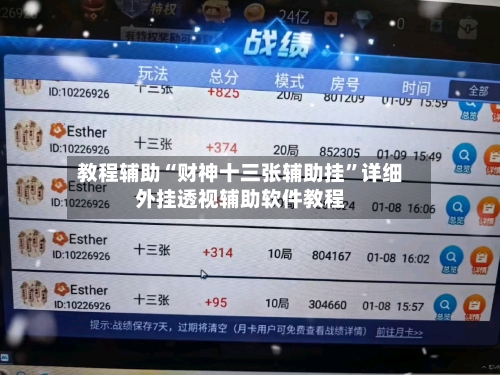 教程辅助“财神十三张辅助挂”详细外挂透视辅助软件教程-第2张图片