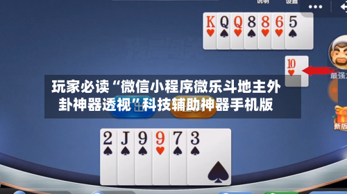 玩家必读“微信小程序微乐斗地主外卦神器透视”科技辅助神器手机版