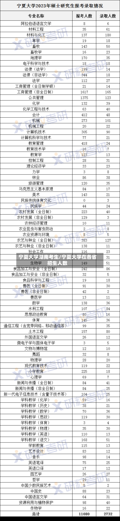 宁夏大学湖南考生/宁夏大学在各省招生人数-第2张图片