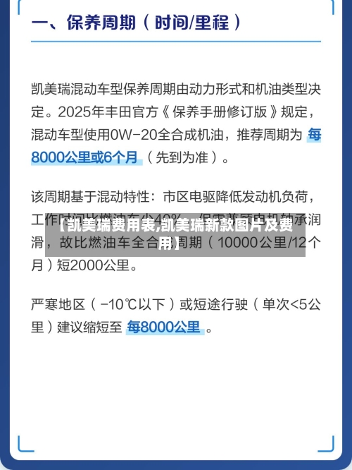 【凯美瑞费用表,凯美瑞新款图片及费用】-第3张图片