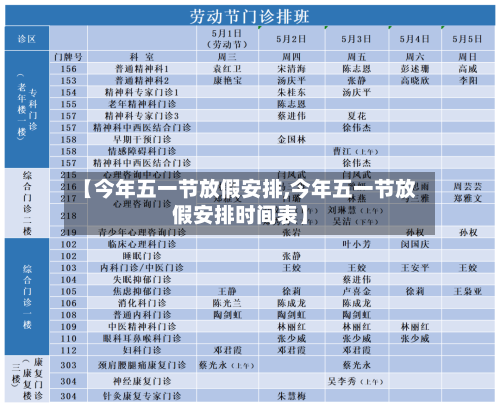 【今年五一节放假安排,今年五一节放假安排时间表】