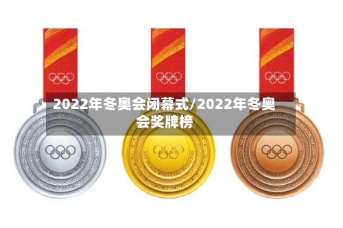 2022年冬奥会闭幕式/2022年冬奥会奖牌榜