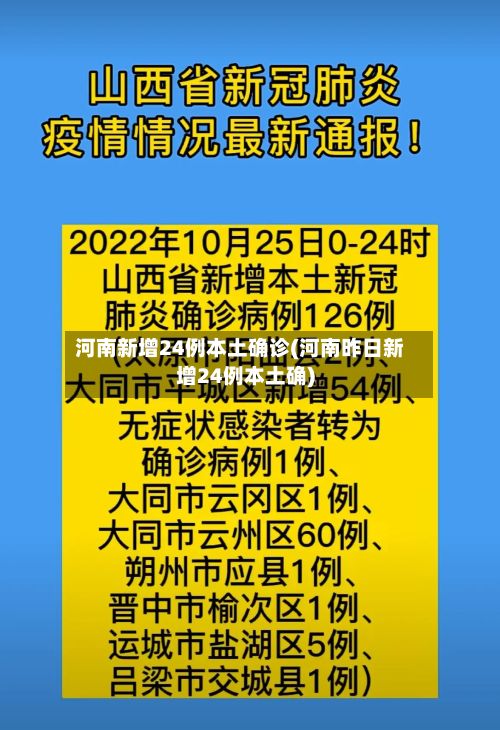 河南新增24例本土确诊(河南昨日新增24例本土确)