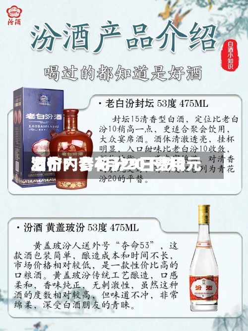 酒价内参4月29日费用发布：青花汾20下跌2元