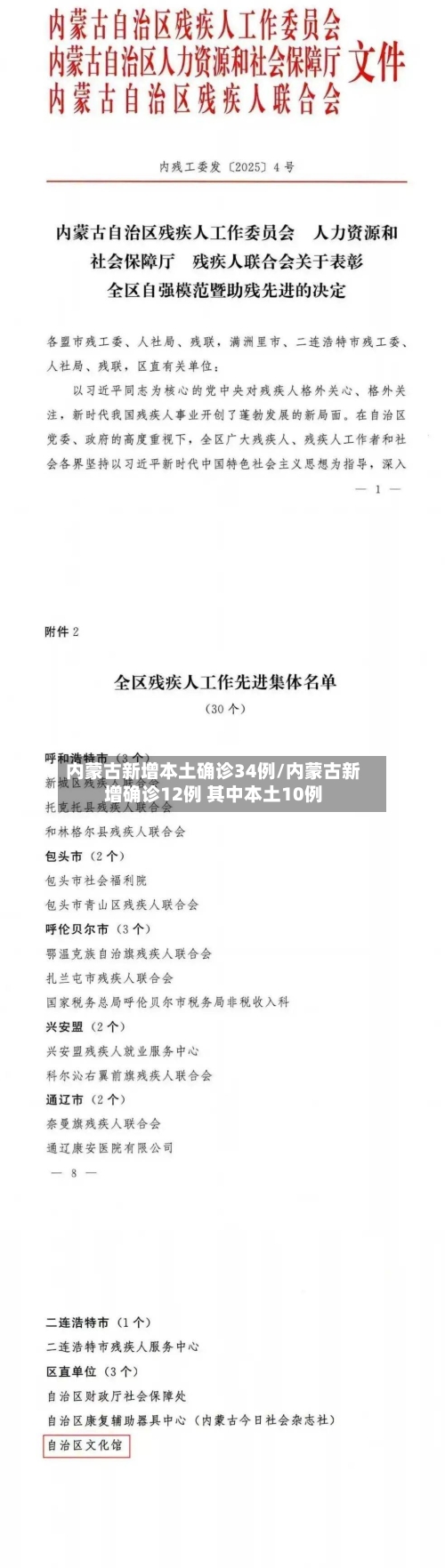 内蒙古新增本土确诊34例/内蒙古新增确诊12例 其中本土10例-第2张图片