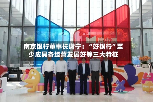南京银行董事长谢宁：“好银行”至少应具备经营发展好等三大特征-第2张图片