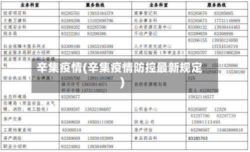 辛集疫情(辛集疫情防控最新规定)