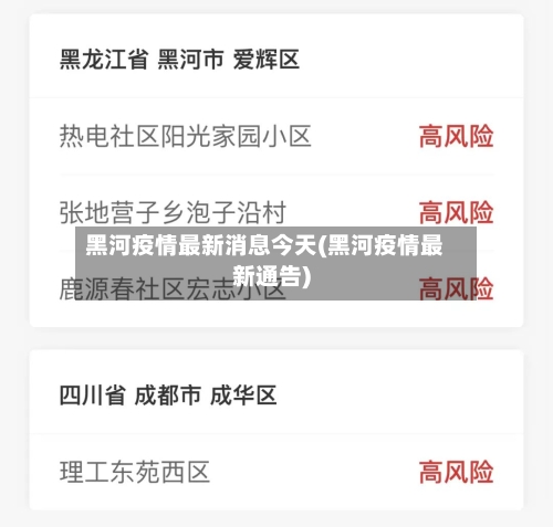 黑河疫情最新消息今天(黑河疫情最新通告)-第2张图片