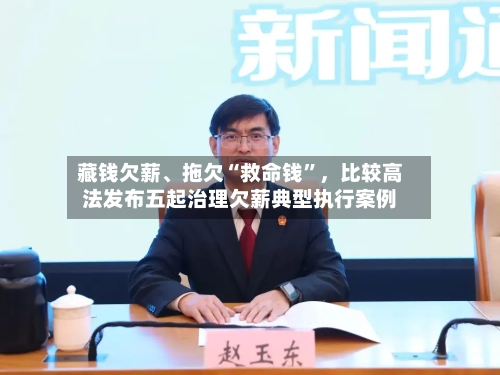 藏钱欠薪	、拖欠“救命钱”，比较高法发布五起治理欠薪典型执行案例-第3张图片