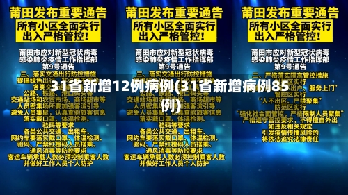 31省新增12例病例(31省新增病例85例)-第3张图片
