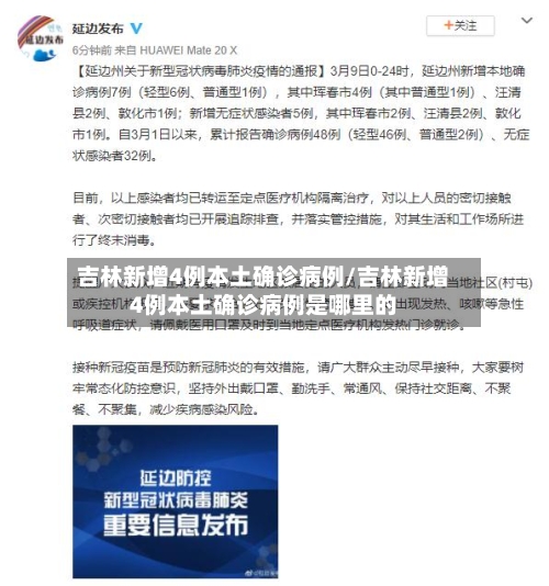 吉林新增4例本土确诊病例/吉林新增4例本土确诊病例是哪里的-第2张图片