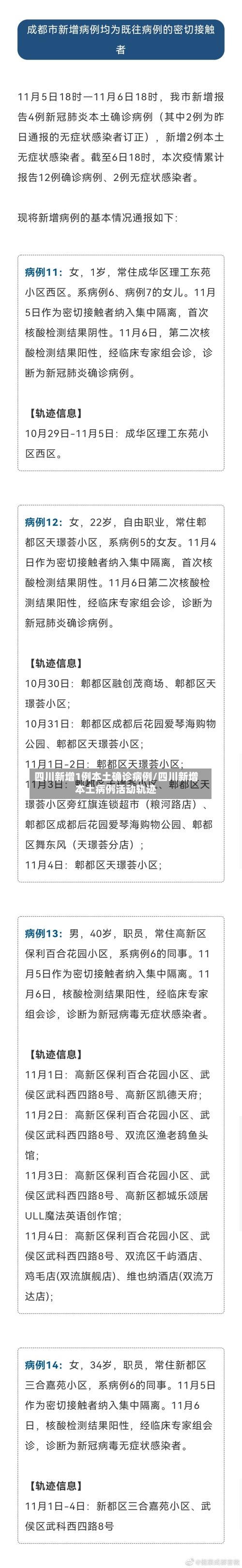 四川新增1例本土确诊病例/四川新增本土病例活动轨迹-第2张图片