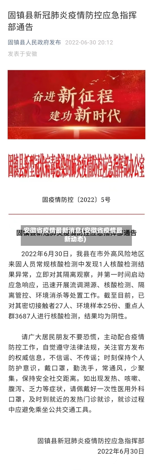 安徽省疫情最新消息(安徽省疫情最新动态)