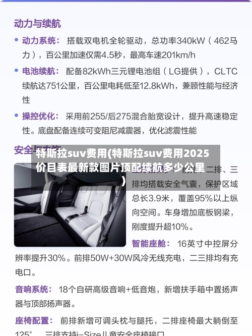 特斯拉suv费用(特斯拉suv费用2025价目表最新款图片顶配续航多少公里)-第3张图片