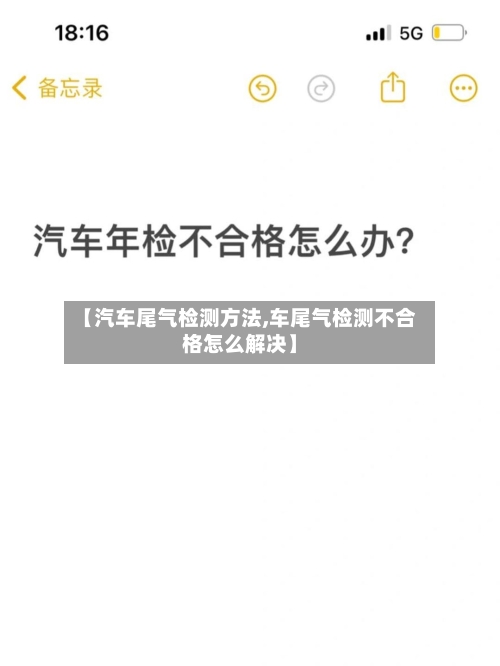 【汽车尾气检测方法,车尾气检测不合格怎么解决】-第2张图片