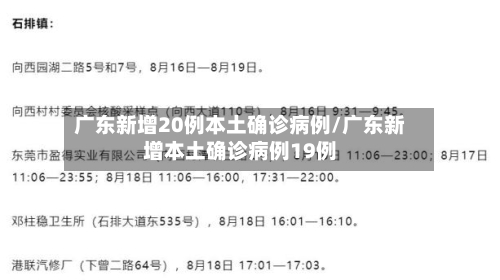 广东新增20例本土确诊病例/广东新增本土确诊病例19例