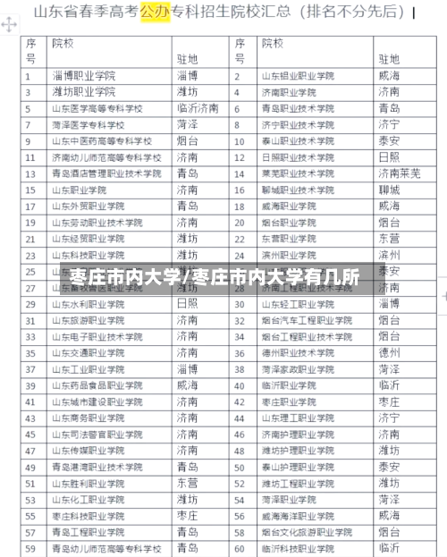 枣庄市内大学/枣庄市内大学有几所-第3张图片