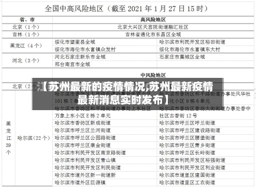 【苏州最新的疫情情况,苏州最新疫情最新消息实时发布】