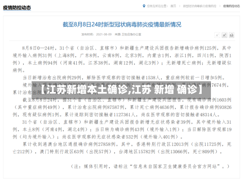 【江苏新增本土确诊,江苏 新增 确诊】-第2张图片