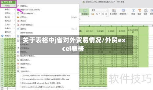 关于表格中j省对外贸易情况/外贸excel表格-第2张图片