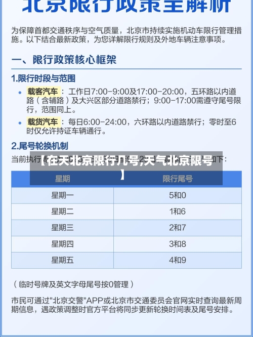 【在天北京限行几号,天气北京限号】