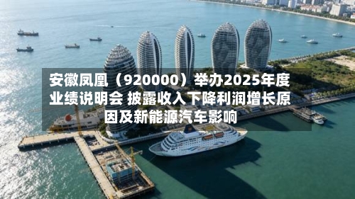 安徽凤凰（920000）举办2025年度业绩说明会 披露收入下降利润增长原因及新能源汽车影响