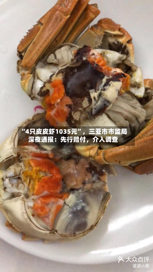 “4只皮皮虾1035元”，三亚市市监局深夜通报：先行赔付，介入调查