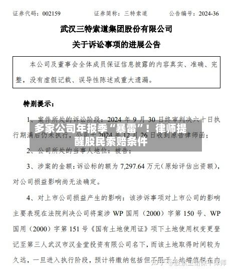 多家公司年报季“暴雷”！律师提醒股民索赔条件-第2张图片