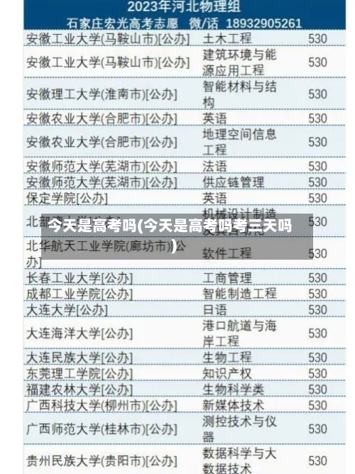 今天是高考吗(今天是高考吗考三天吗)
