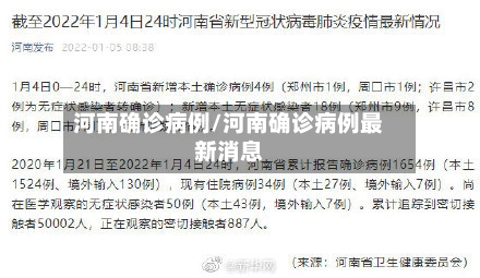河南确诊病例/河南确诊病例最新消息