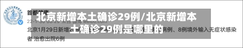 北京新增本土确诊29例/北京新增本土确诊29例是哪里的-第2张图片