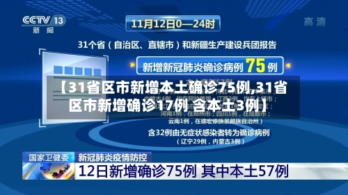 【31省区市新增本土确诊75例,31省区市新增确诊17例 含本土3例】-第3张图片