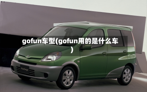 gofun车型(gofun用的是什么车)-第3张图片