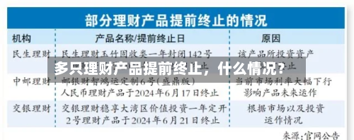 多只理财产品提前终止，什么情况？-第3张图片