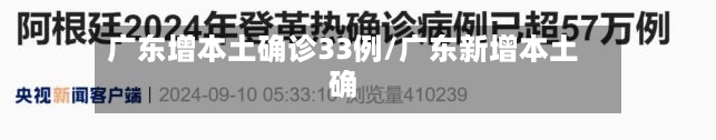 广东增本土确诊33例/广东新增本土确