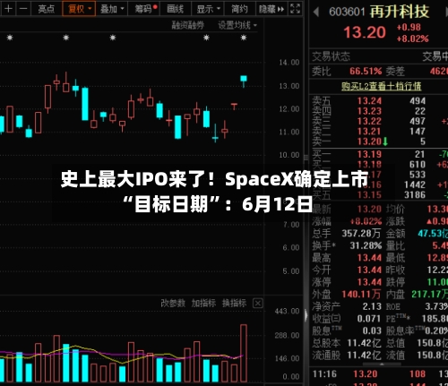 史上最大IPO来了！SpaceX确定上市“目标日期”：6月12日