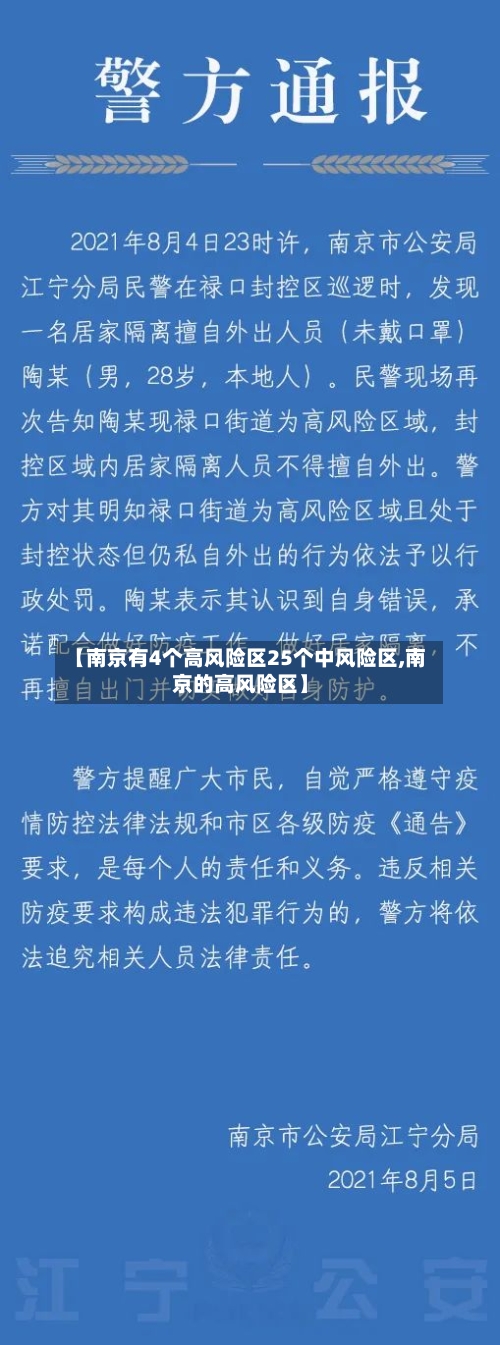 【南京有4个高风险区25个中风险区,南京的高风险区】